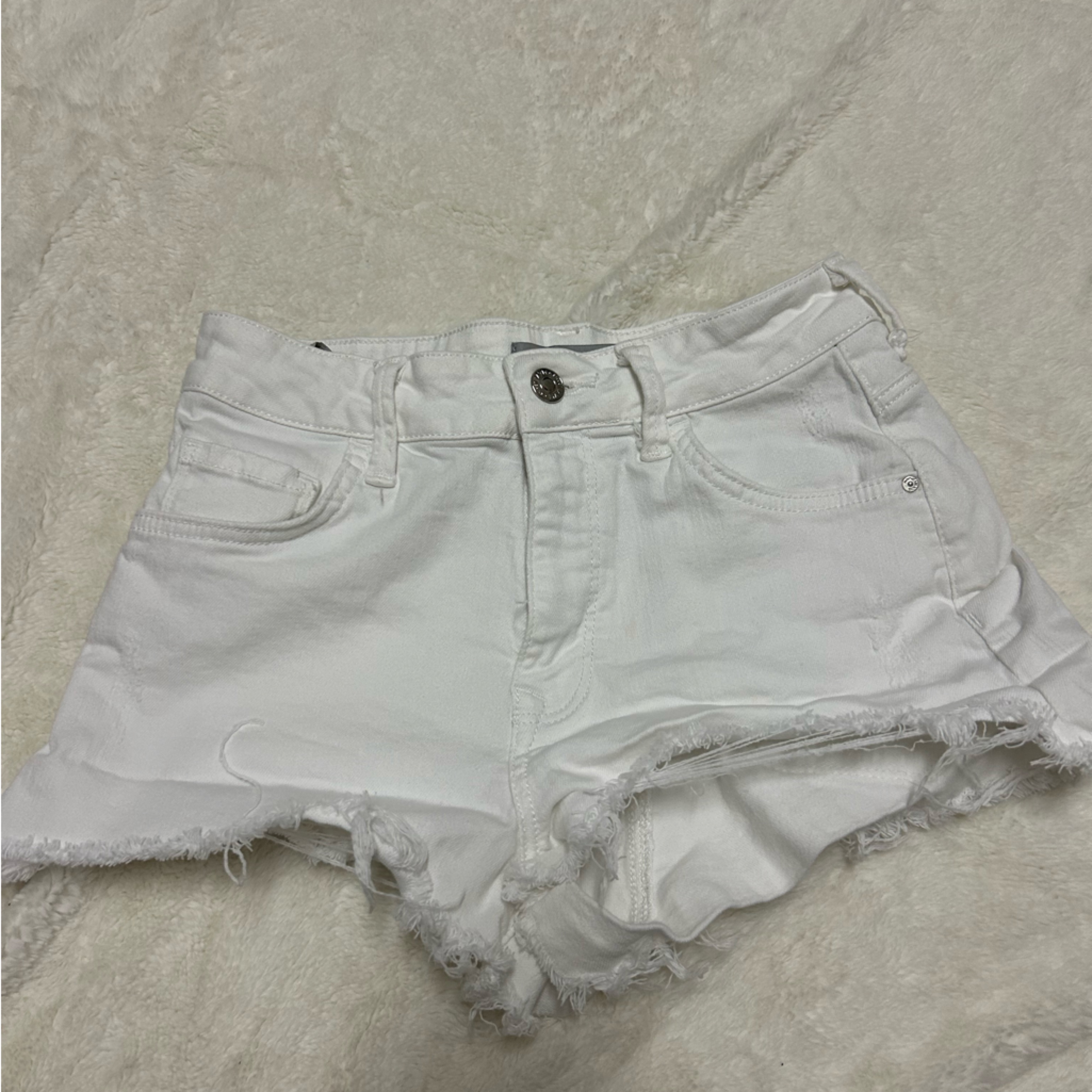 Women’s White Jean Shorts